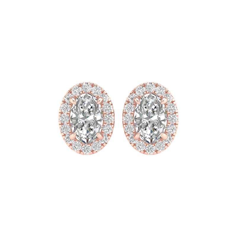 【HYERES LOR】23FW★ Essence Lab Diamond 14K(W) Halo Nc S KAY Lab-Grown Diamonds Double Halo Necklace 3/4 ct tw 14K