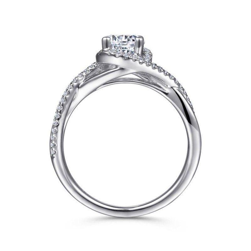 Gabriel Bridal 14K White Gold Round Twisted Diamond