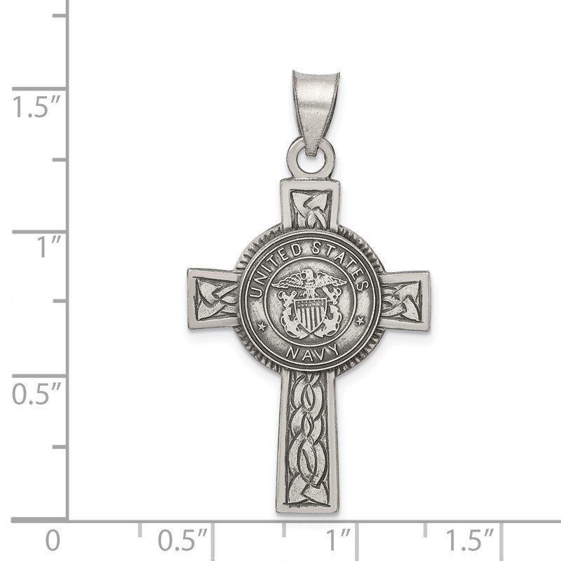 Quality Gold Sterling Silver US Navy Cross Pendant QC4409