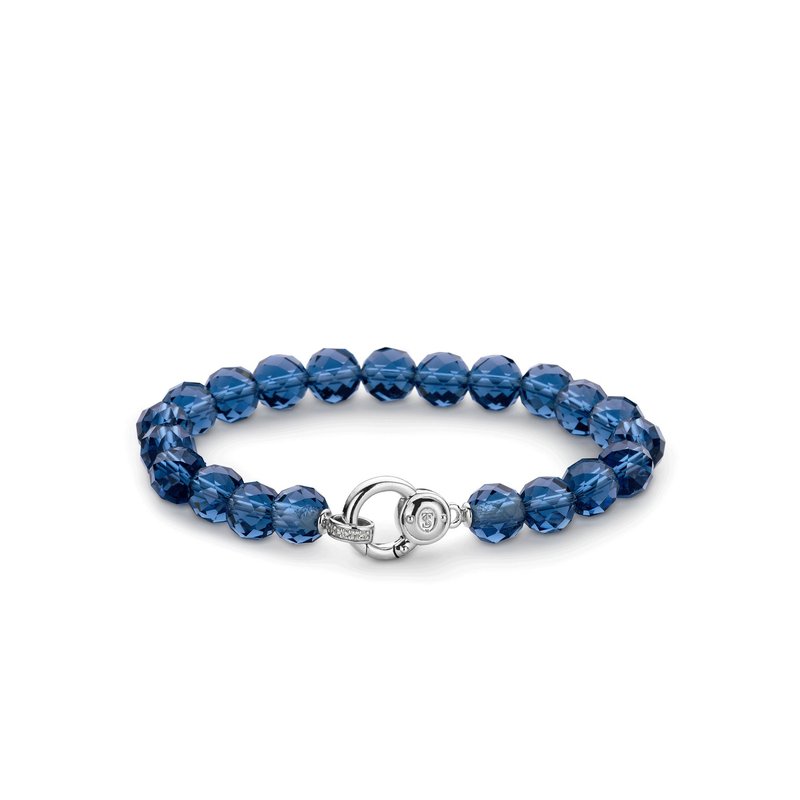 Bracelet chaine argent diamant bleu brut Tiny Blue Galaxy - Bracelet