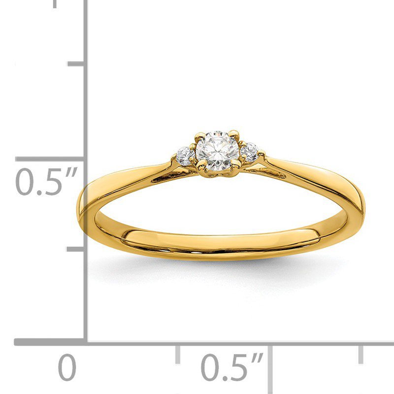 14k Yellow Gold First Promise Lab Grown Diamond VS/SI FGH Petite Engagement Ring 14k Yellow Gold First Promise Lab Grown Diamond VS/SI FGH Petite Engagement Ring