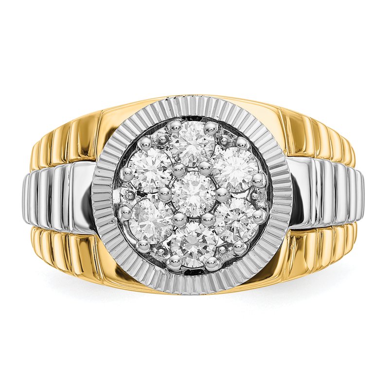 True Origin 14ktt TRUE ORIGIN Lab Grown VS+, F+ Diamond men's ring ...