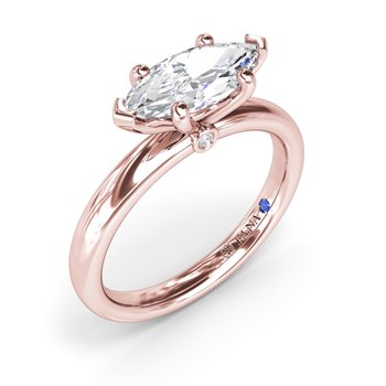 East West Marquise Diamond Engagement Ring S4433