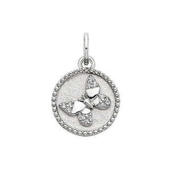 Wht Topaz Butterfly Charm ASPSSFJ377WT