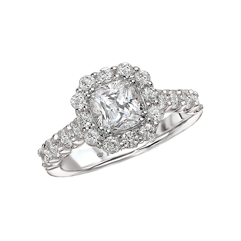 大人気新品 Diamond Semi-Mount Halo Romance Ring KIM - 117349-100 その他