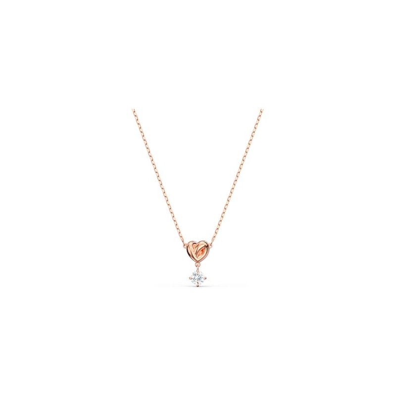 Swarovski Lifelong Heart pendant White, Rose gold-tone plated Necklace popular