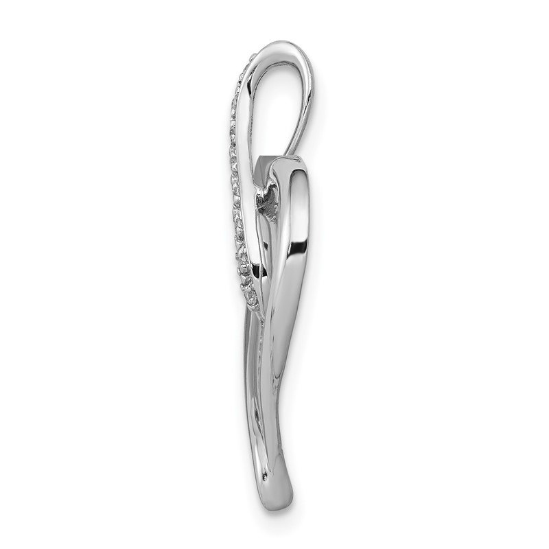 14k Gold 1/20ct. Diamond Heart and Infinity Pendant