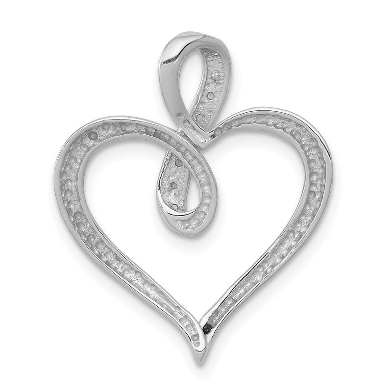14k Gold 1/20ct. Diamond Heart and Infinity Pendant