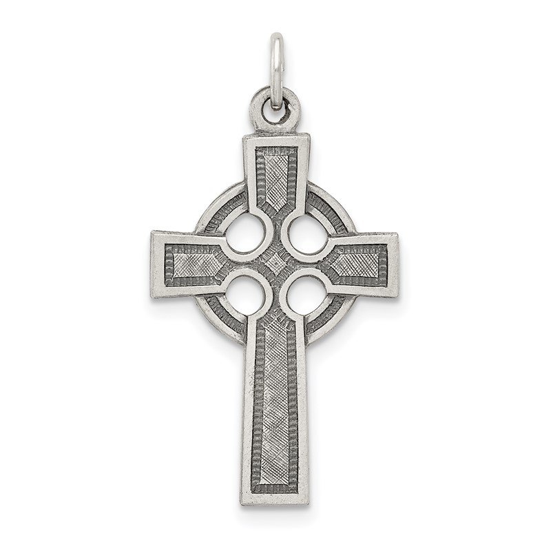 Celtic Cross Charm Antiqued Sterling Silver Celtic Cross Charm Antiqued Sterling Silver