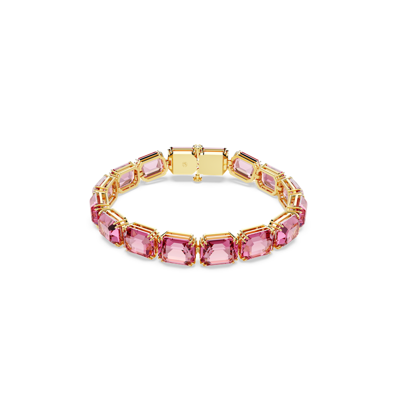 Pink Rose Gold Tone Plated Swarovski Tennis Emily Swarovski