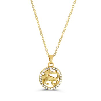 Vintage Capricorn Zodiac Pendant – Crystal Accents Z124-LN5497 CAP