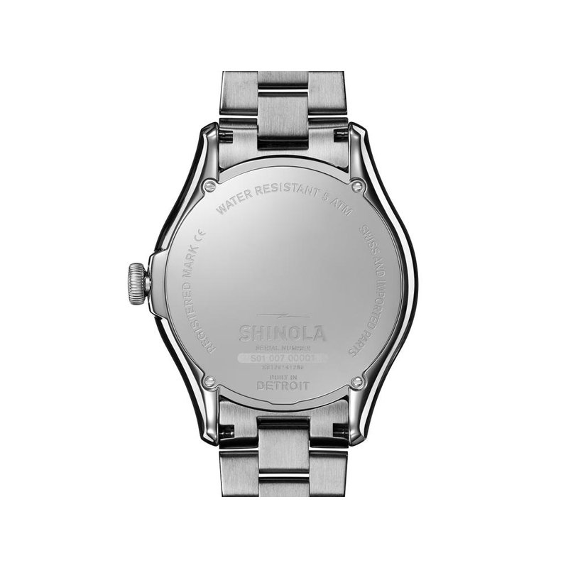 Shinola The Vinton 38mm Stainless Pink Dial Bracelet Watch 