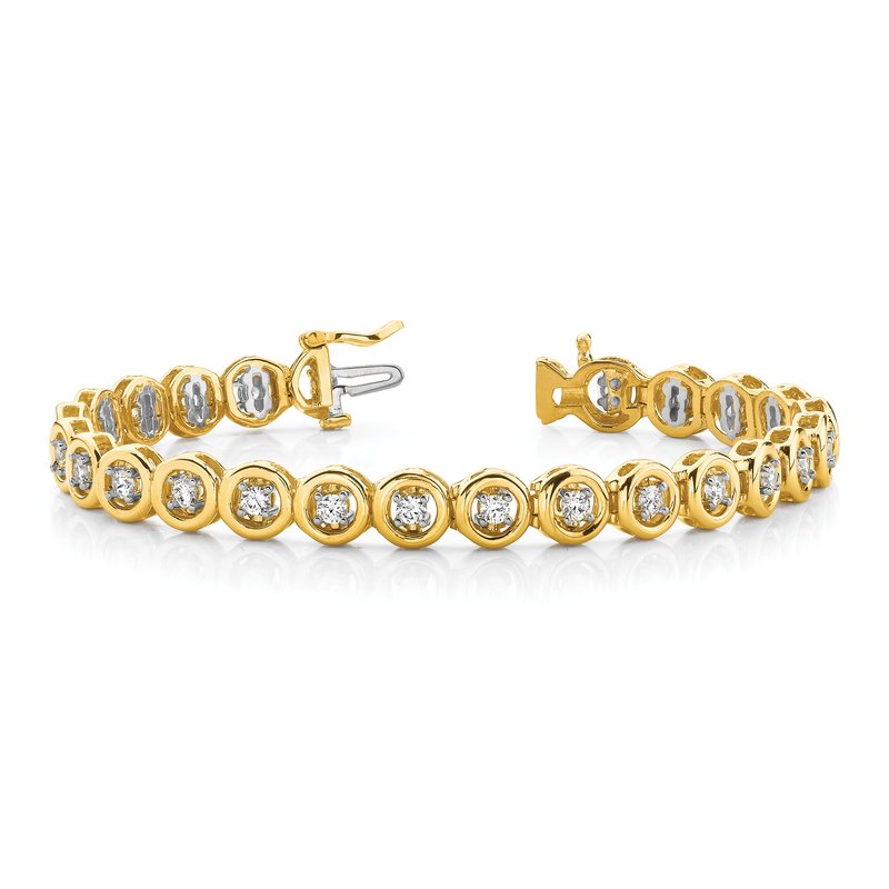 Quality Gold 14k Complete 1/2 carat Round AAA Diamond Circle