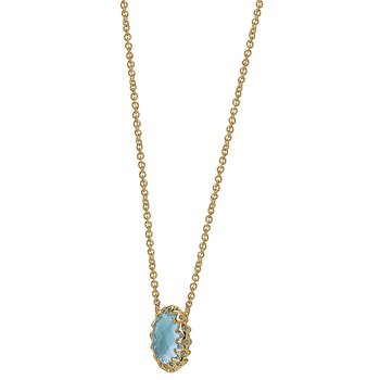 Tesoro 14kt Blue Topaz Dangle Earrings 328442-BT - KIM