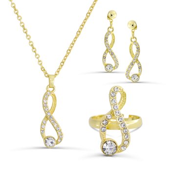 Infinity Jewelry Set – Necklace, Earrings & Ring ZS618-SWNER1747-3