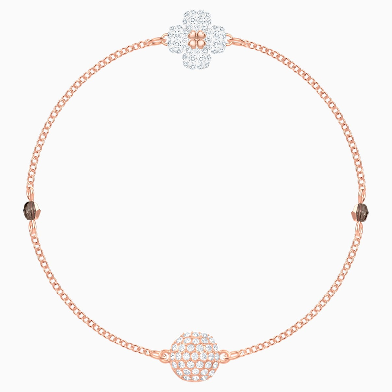 Swarovski Swarovski Remix Collection Clover Strand, White, Rose-gold tone  plated 5375185 - Bradley Gough Diamonds