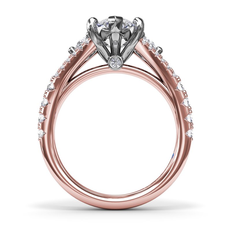 Fana Jewelry Split Shank Marquise Diamond Engagement Ring S4326