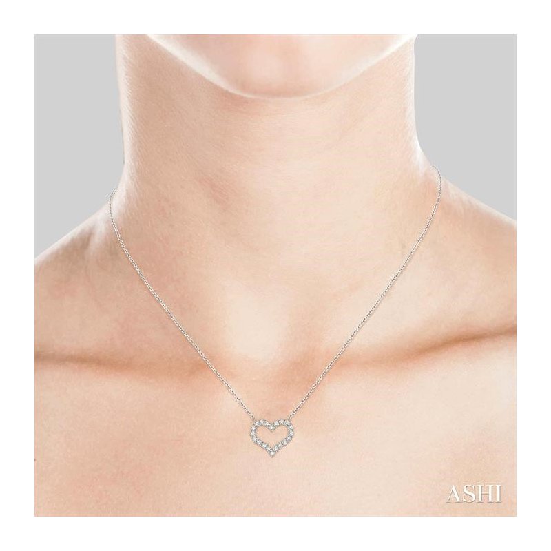 aiai様 ASHI Heart Shape Diamond Pendant 93763JNFHNKWG - Nyman Jewelers