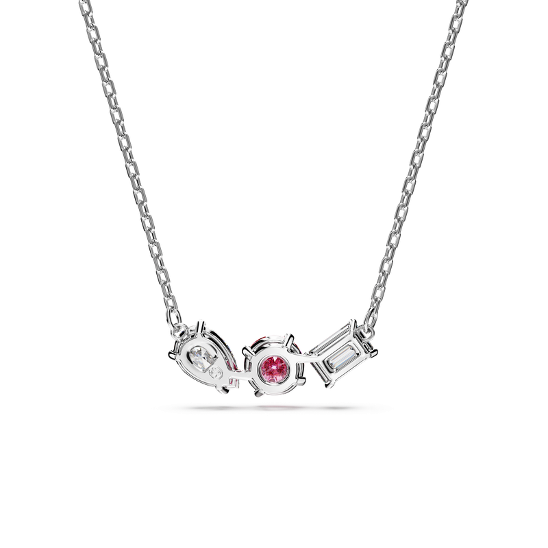 Swarovski Mesmera pendant, Mixed cuts, Pink, Rhodium plated 