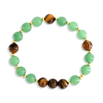 Aventurine And Tiger Eye Stretch Bracelet J452-JBR91689-2