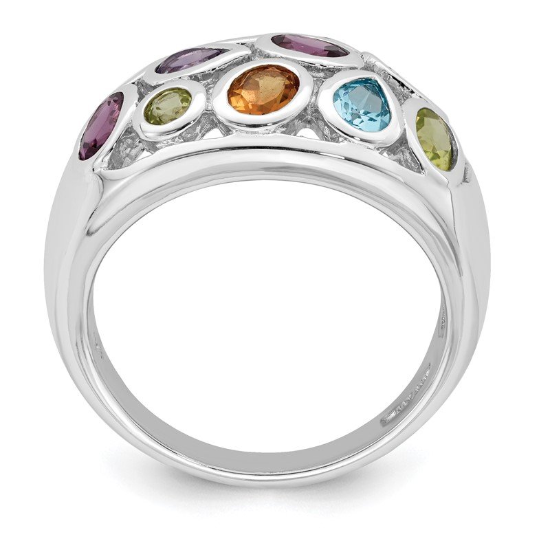 Ring Sterling outlet Silver Gold Plated Multi Stone Ring