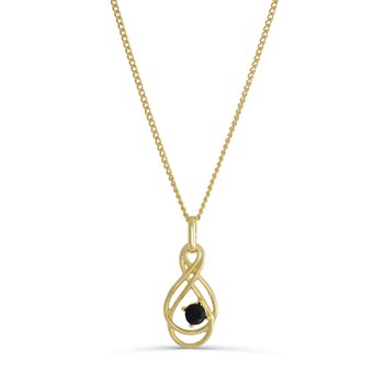 Gold tone 1.00ct. Sapphire Knot Pendant J452-JJP52898