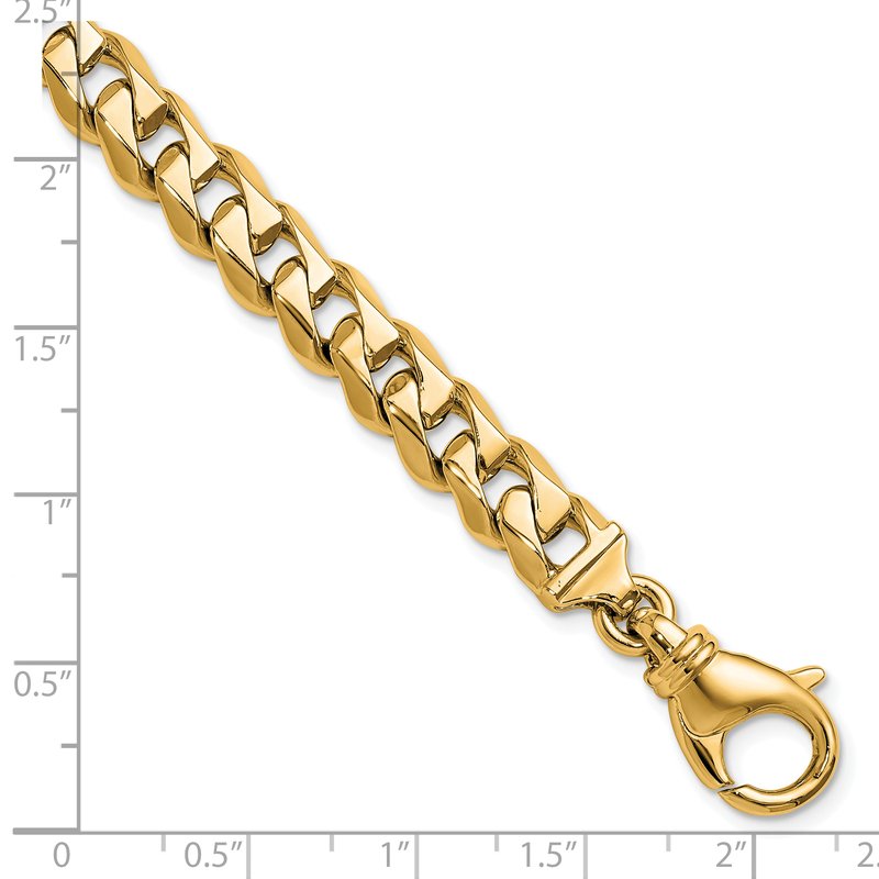 Herco 18K Polished Solid 8.2mm Fancy Curb 9 Inch Chain Bracelet ...
