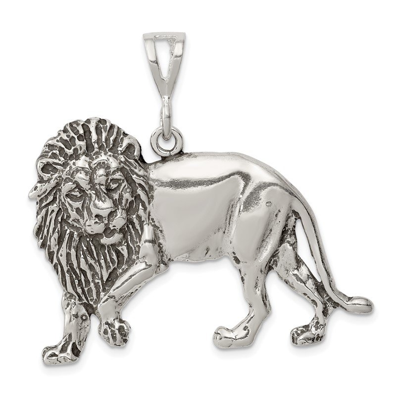 Lion Charm Antiqued Sterling Silver Lion Charm Antiqued Sterling Silver