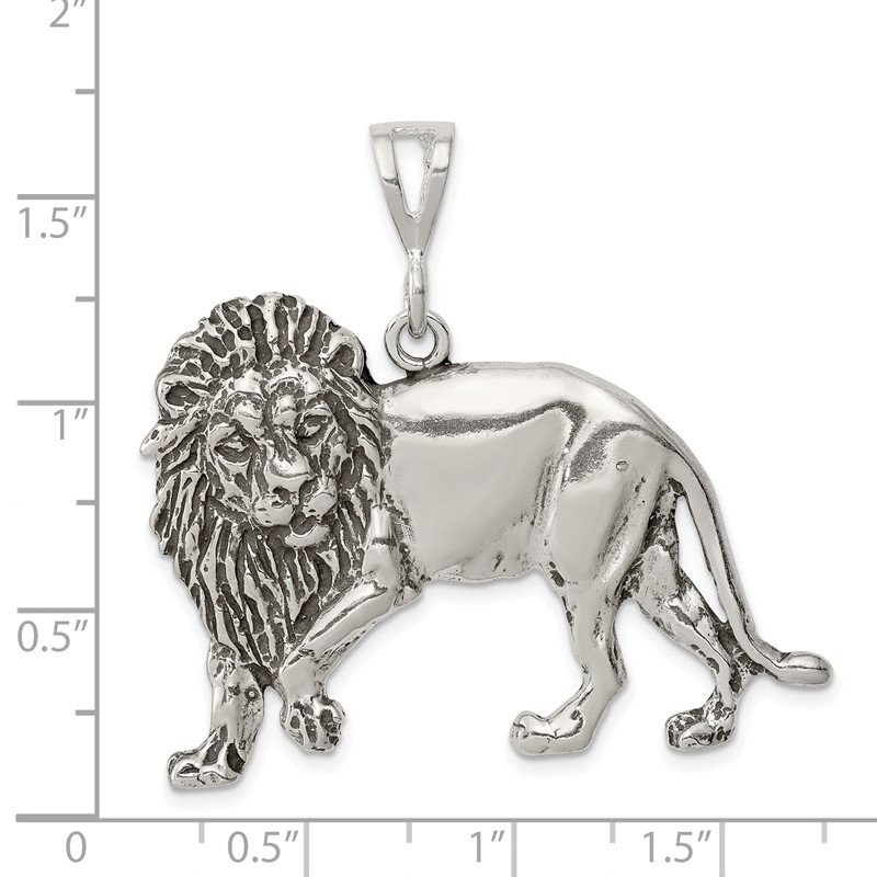 Lion Charm Antiqued Sterling Silver Lion Charm Antiqued Sterling Silver