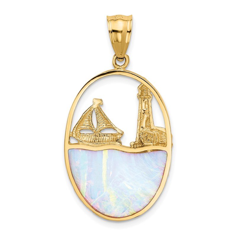 Opal Sailboat Pendant Opal Sailboat Pendant