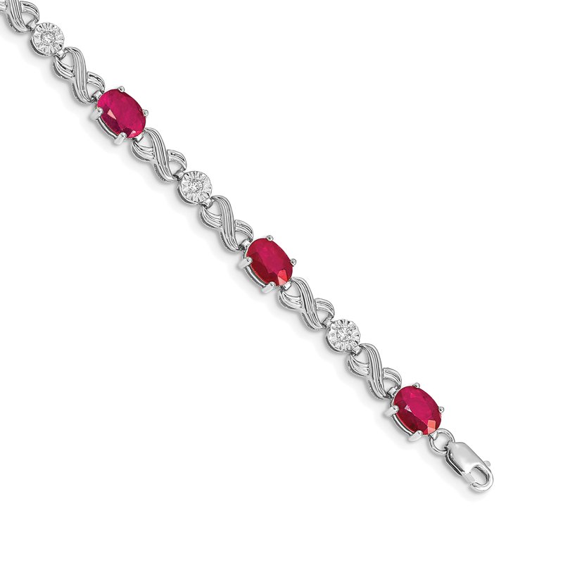 最高級のスーパー Gold Quality 14k Ruby Oval and Diamond Complete Gold White その他
