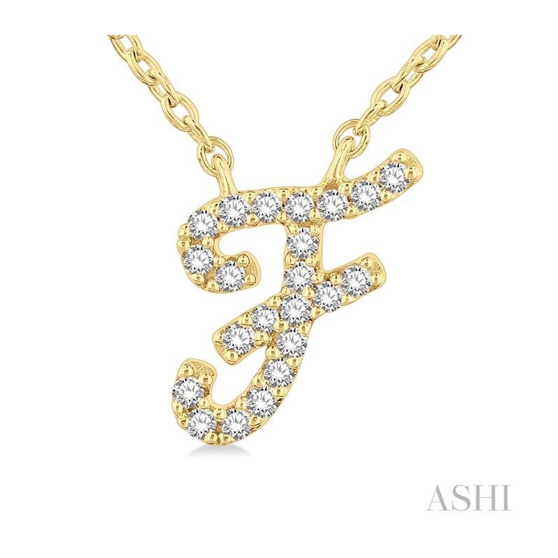 Script F Diamond Stone Gemstone Collection Script 'F' Initial Diamond Pendant 90469OHTSPDYG-F ...