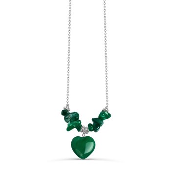 Heart Purple Quartz Gemstone Necklace JJP52810