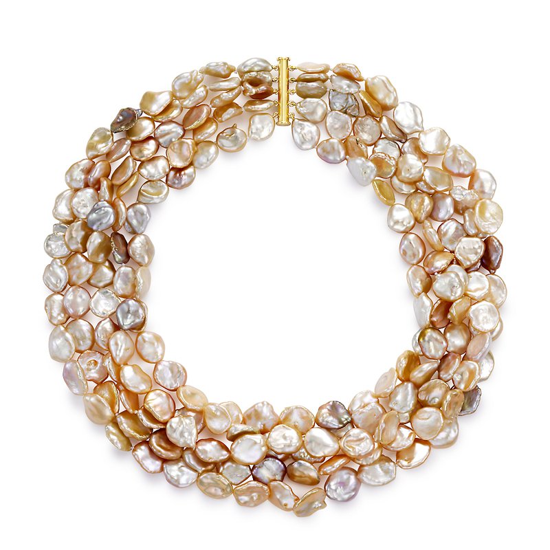 24 19mm Collana di perle KESHI Edison a goccia bianca CZ