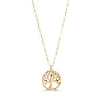 Goldtone Tree of Life Necklace JJP71282GTNC