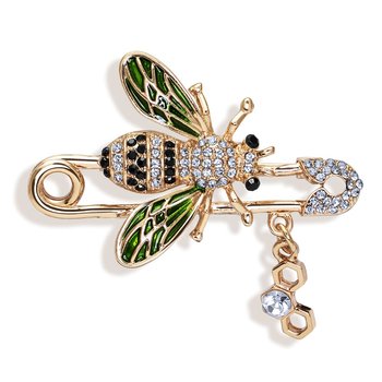 Multicolor Crystal Bee Brooch JO14-5