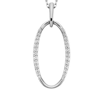 Oblong Oval Drop Pendant .18tw TJC11B3421D
