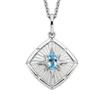 Bl Topaz Sunburst Pendant ASPSSA2515BT