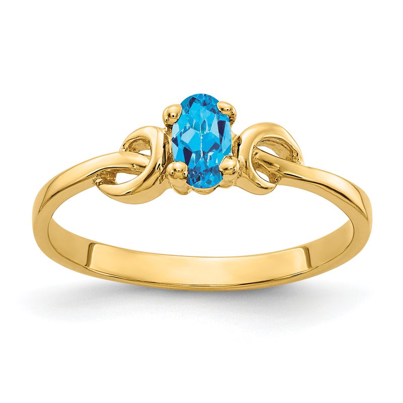 Fine Jewelry by JBD 14k 5x3mm Oval Blue Topaz ring Y4650BT
