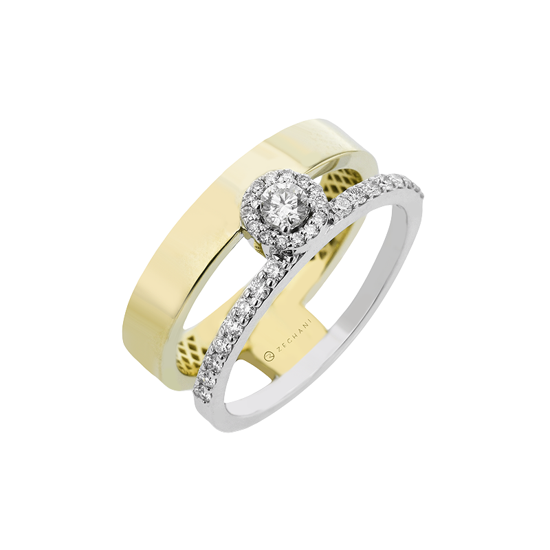 Zeghani ZR2396 RIGHT HAND RING ZR2396 - Diamond Factory of