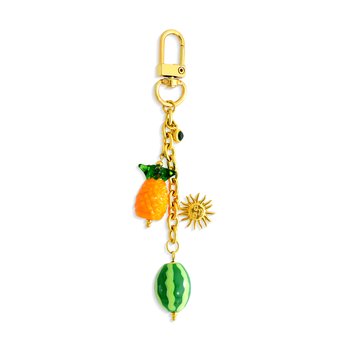 Tropical Fruit and Sun Charm Keychain Z124-LN5720