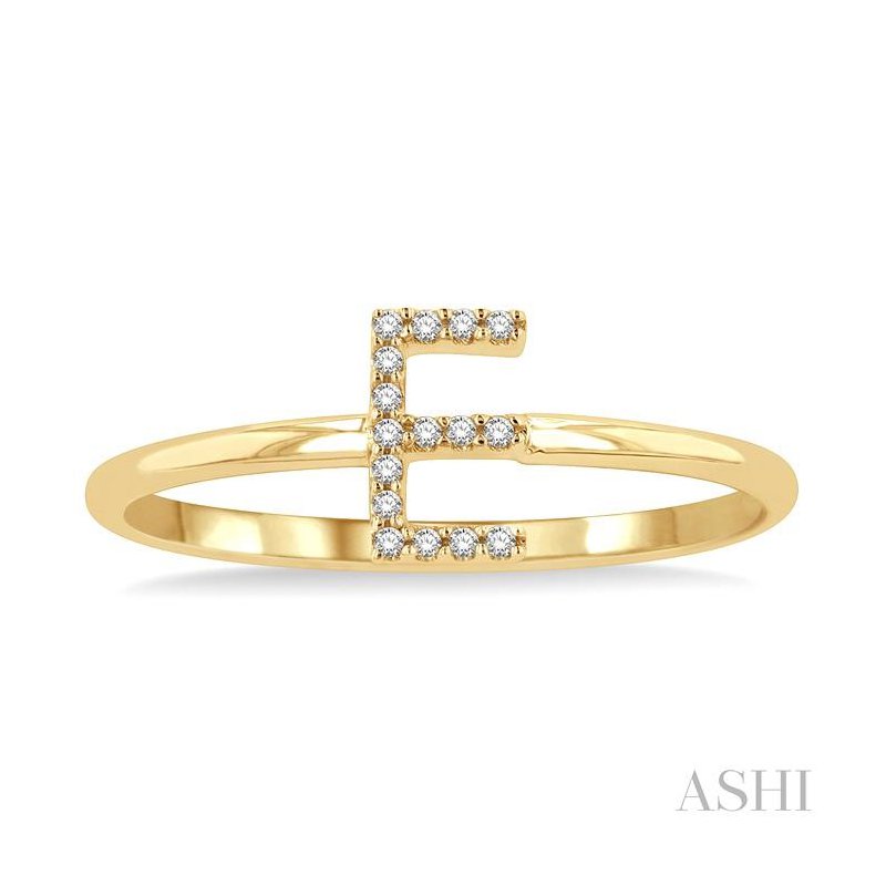 ASHI Block 'E' Initial Diamond Ring 365D9METSYG-E - Michael ASHI Block 'E' Initial Diamond Ring 365D9METSYG-E - Michael