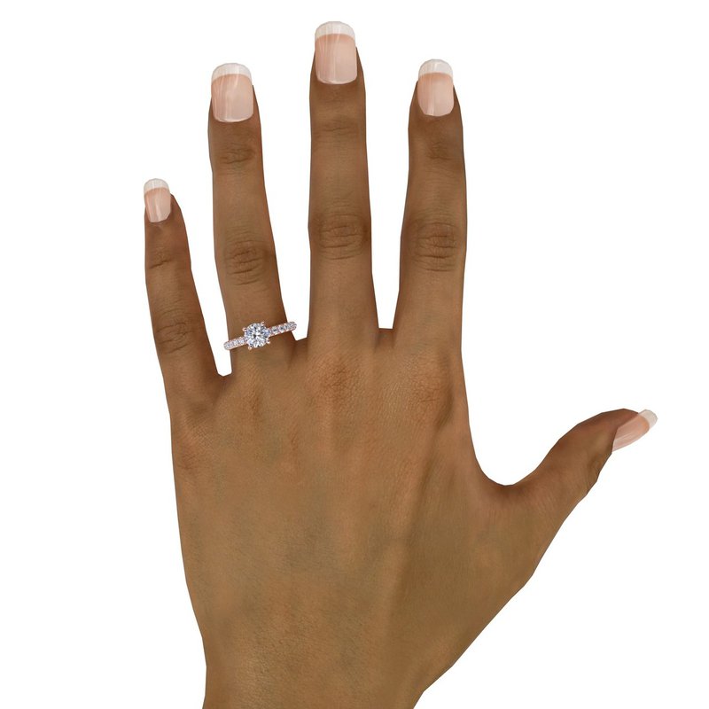 Fana Classic Pave Round Cut Engagement Ring S3846 Worthington Jewelers The Best Jewelry Store in Columbus OH