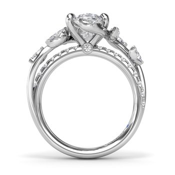 Vine-Inspired Oval Diamond Engagement Ring S4411