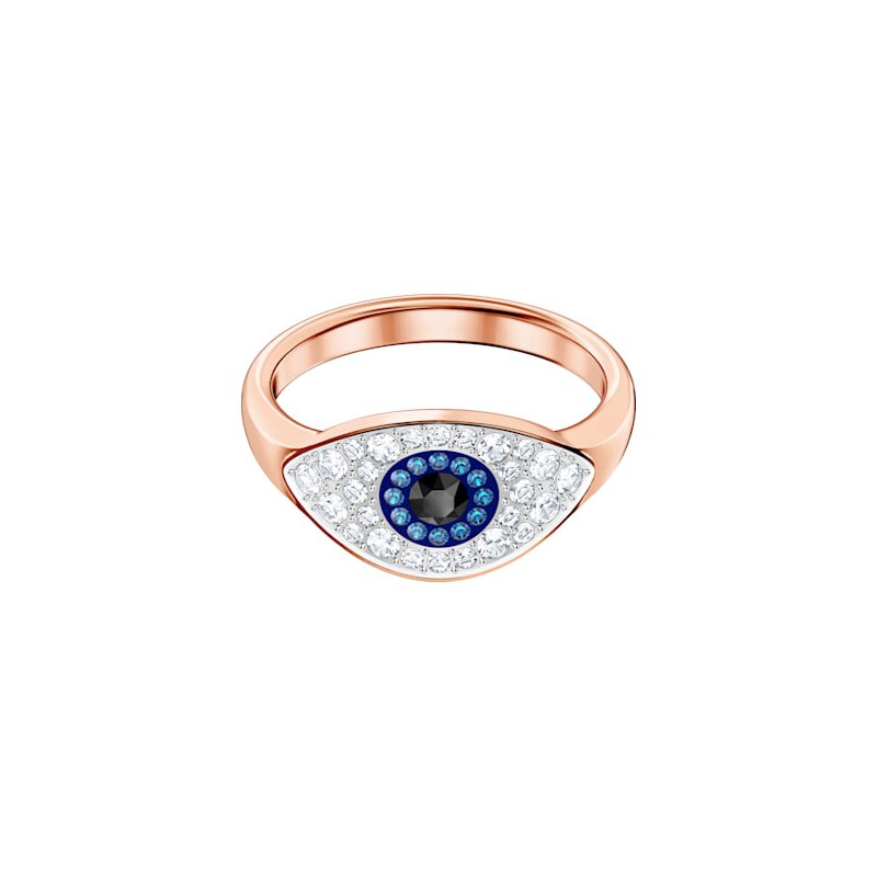 Swarovski Symbolic Evil Eye Ring, Multi-colored, Rose-gold tone plated  5425858 - Jeffrey Jewelry