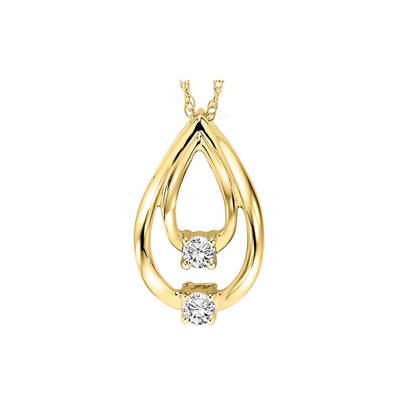 Twogether 10Kt Yellow Gold Diamond 1/10Ctw Pendant TWO1023-1YD