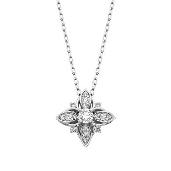 Floral Diamond Pendant .24tw 6404