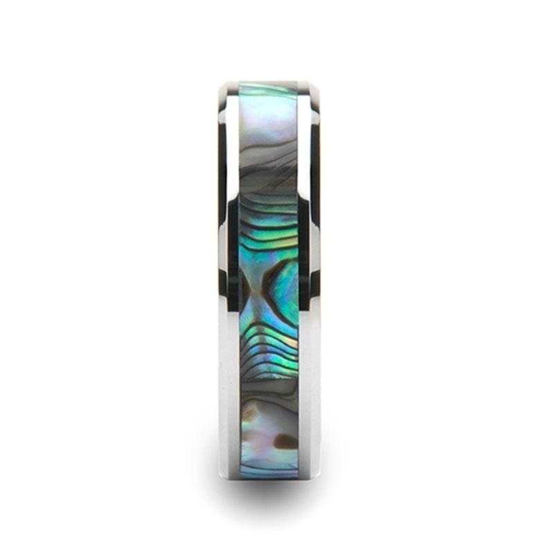 Thorsten MAUI Tungsten Wedding Band with Mother of Pearl Inlay - 4mm - 10mm Thorsten MAUI Tungsten Wedding Band with Mother of Pearl Inlay - 4mm - 10mm