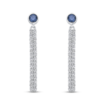 Essentials 10K White Gold 1/3 ct White Diamond Teardrop