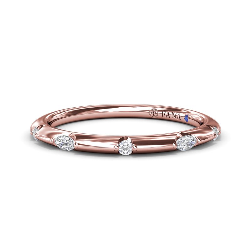 Captivating Raindrop Diamond Wedding Band W4094 - Fana